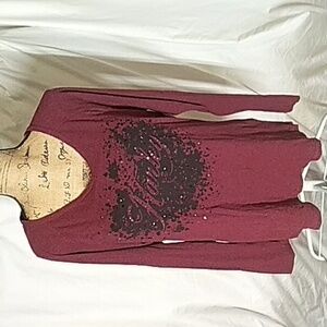 Harley-Davidson Burgundy Long Sleeve Tee